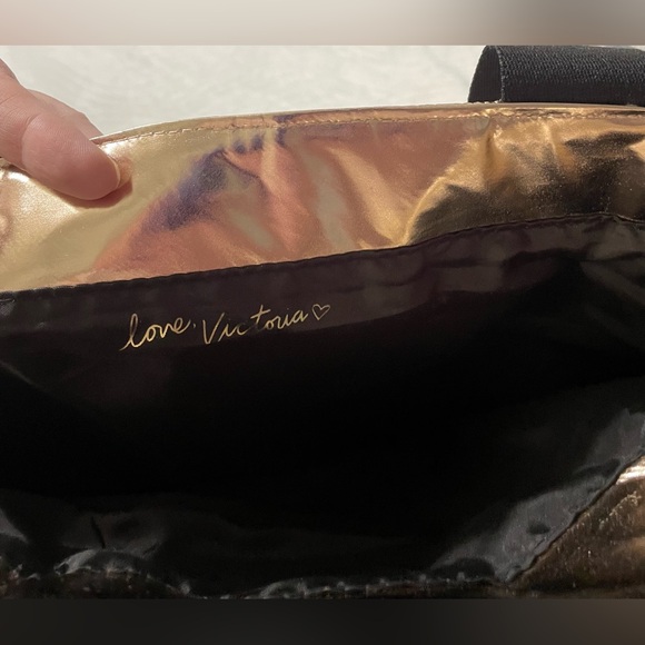 Victoria Secret Large Rose Gold Metallic Puffer Tote Bag - Picture 8 of 9